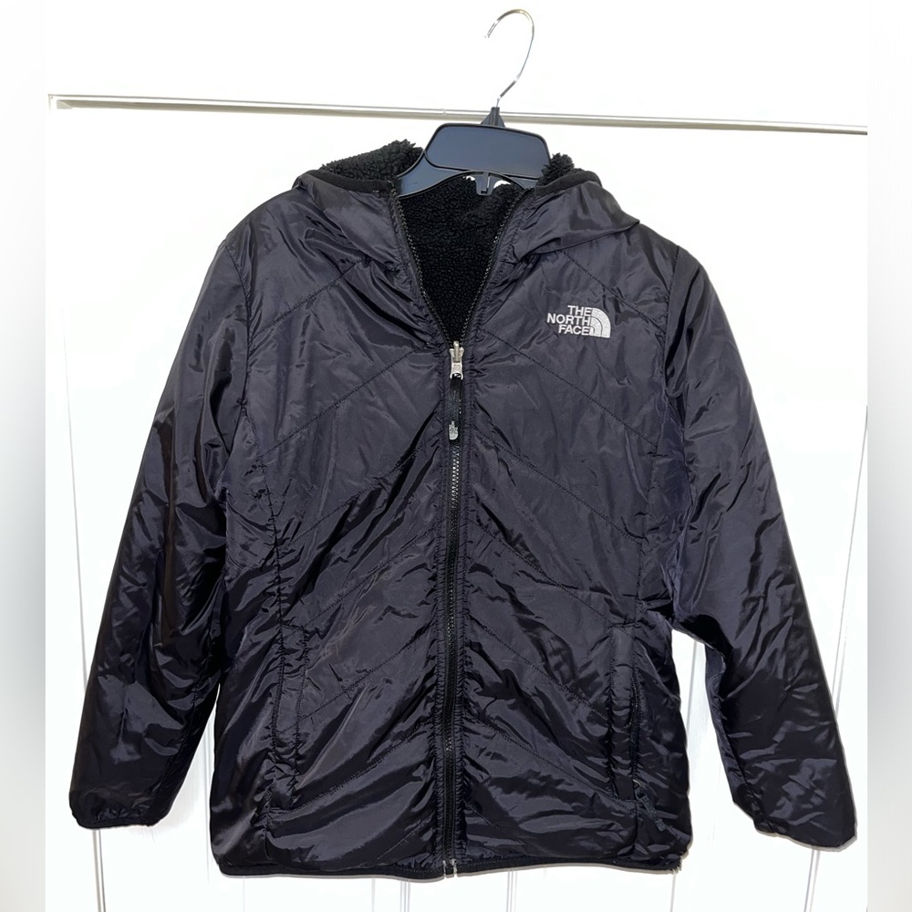The North Face Kids Charcoal Puffer Jacket small women